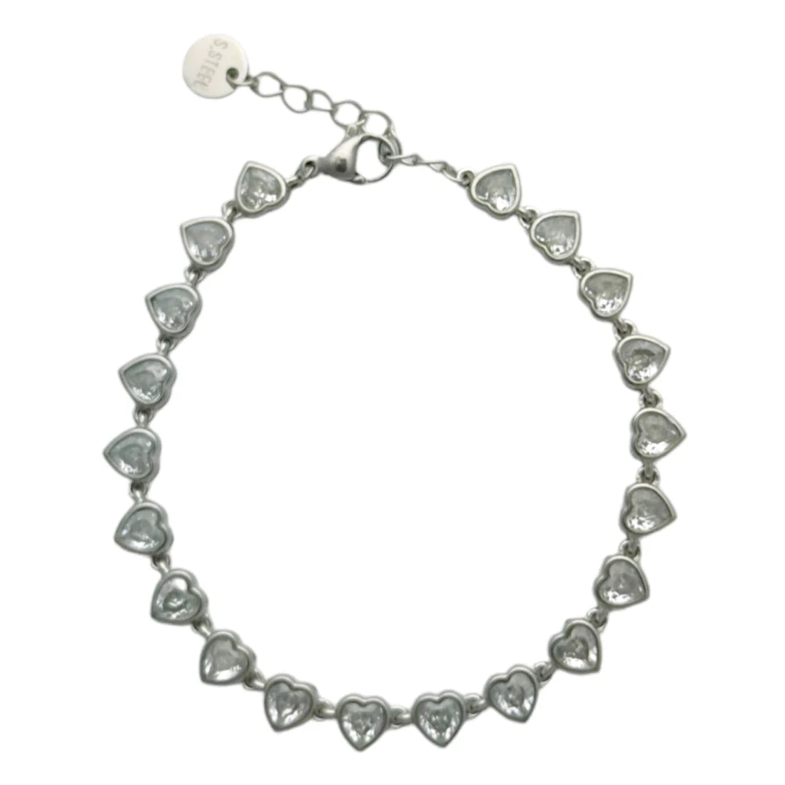 Diamant hart armbandje