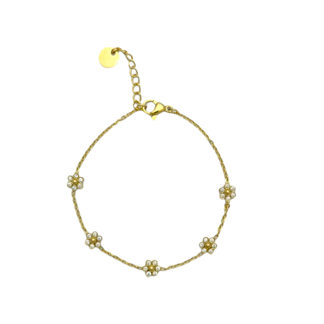 Flower strass armbandje