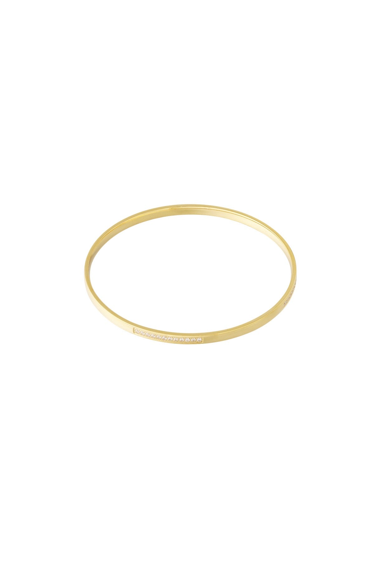 4 kanten steentjes bangle