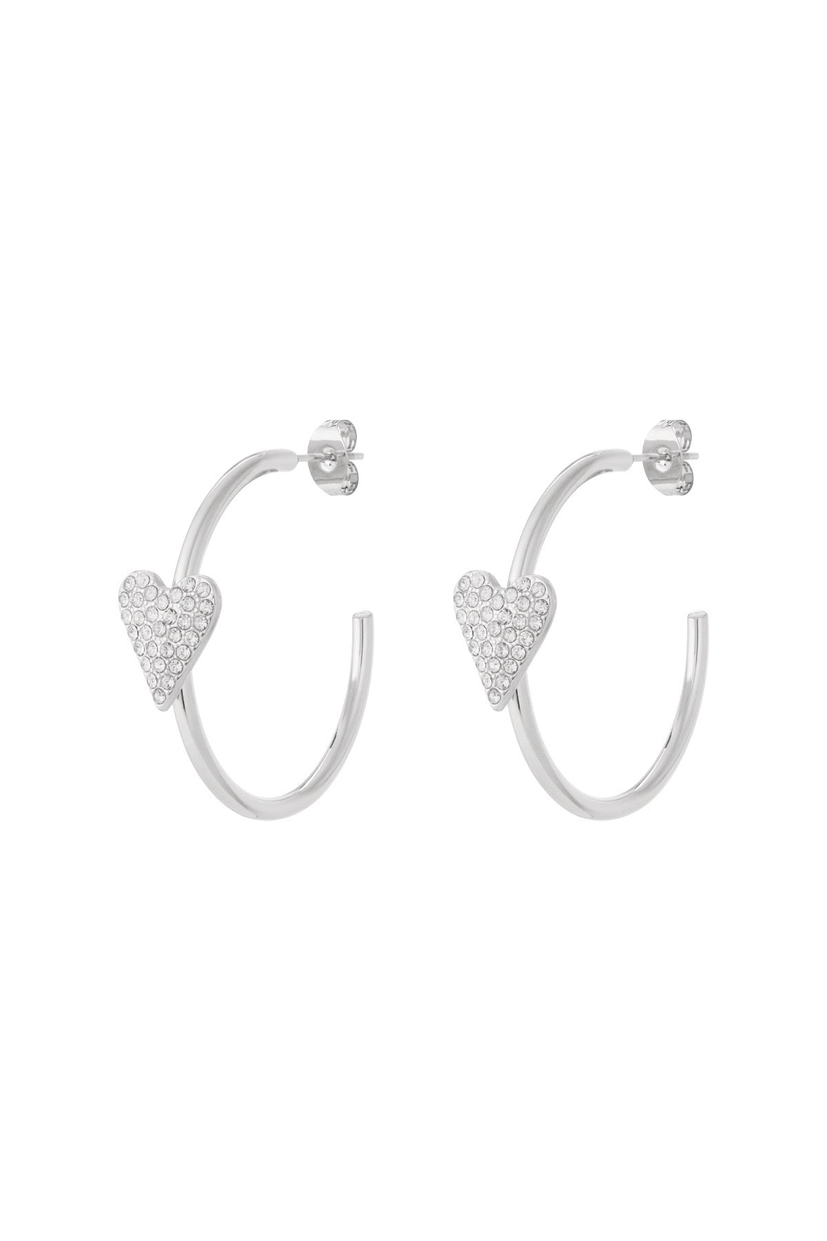 Glitter hart hoops
