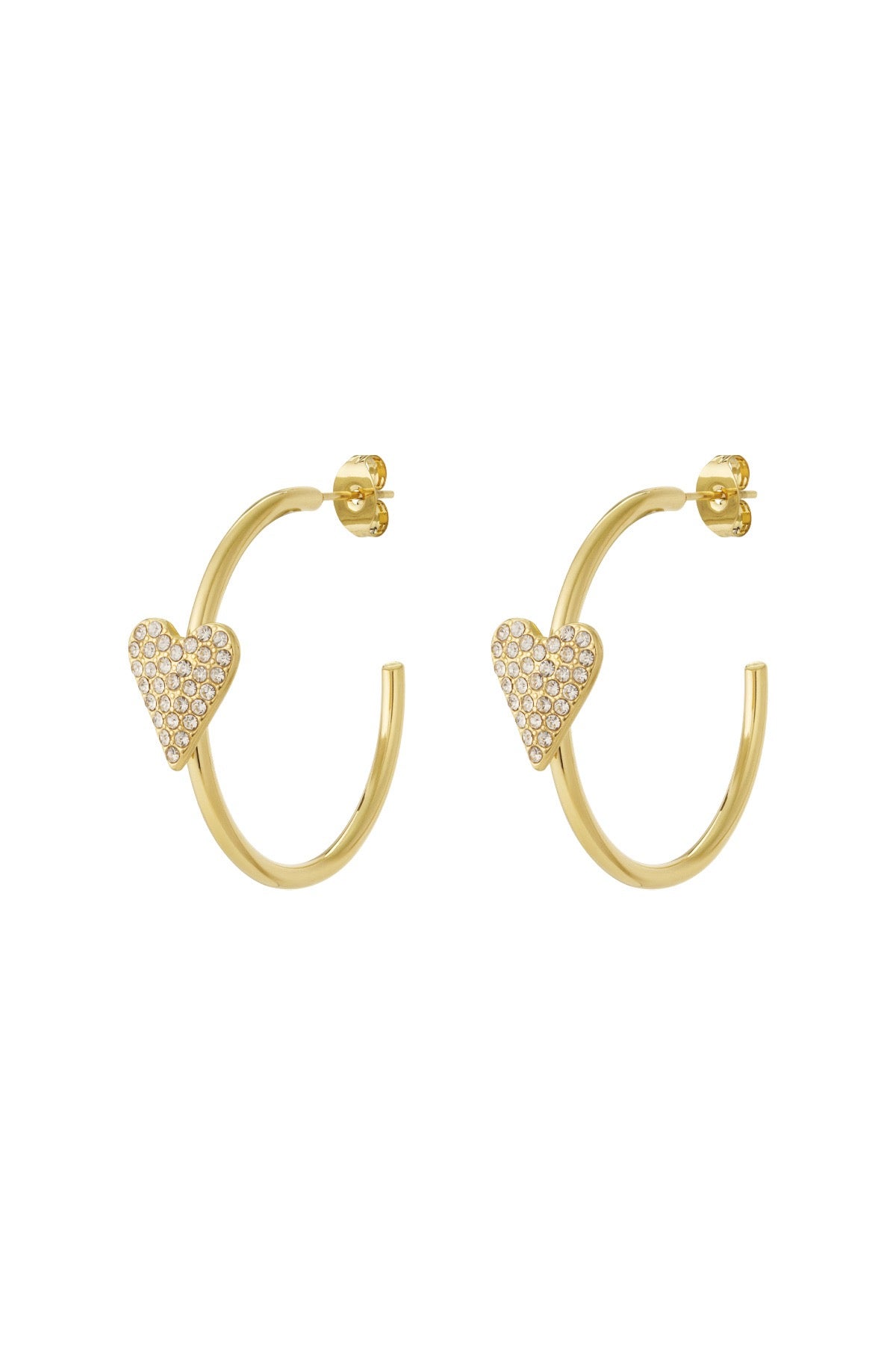 Glitter hart hoops
