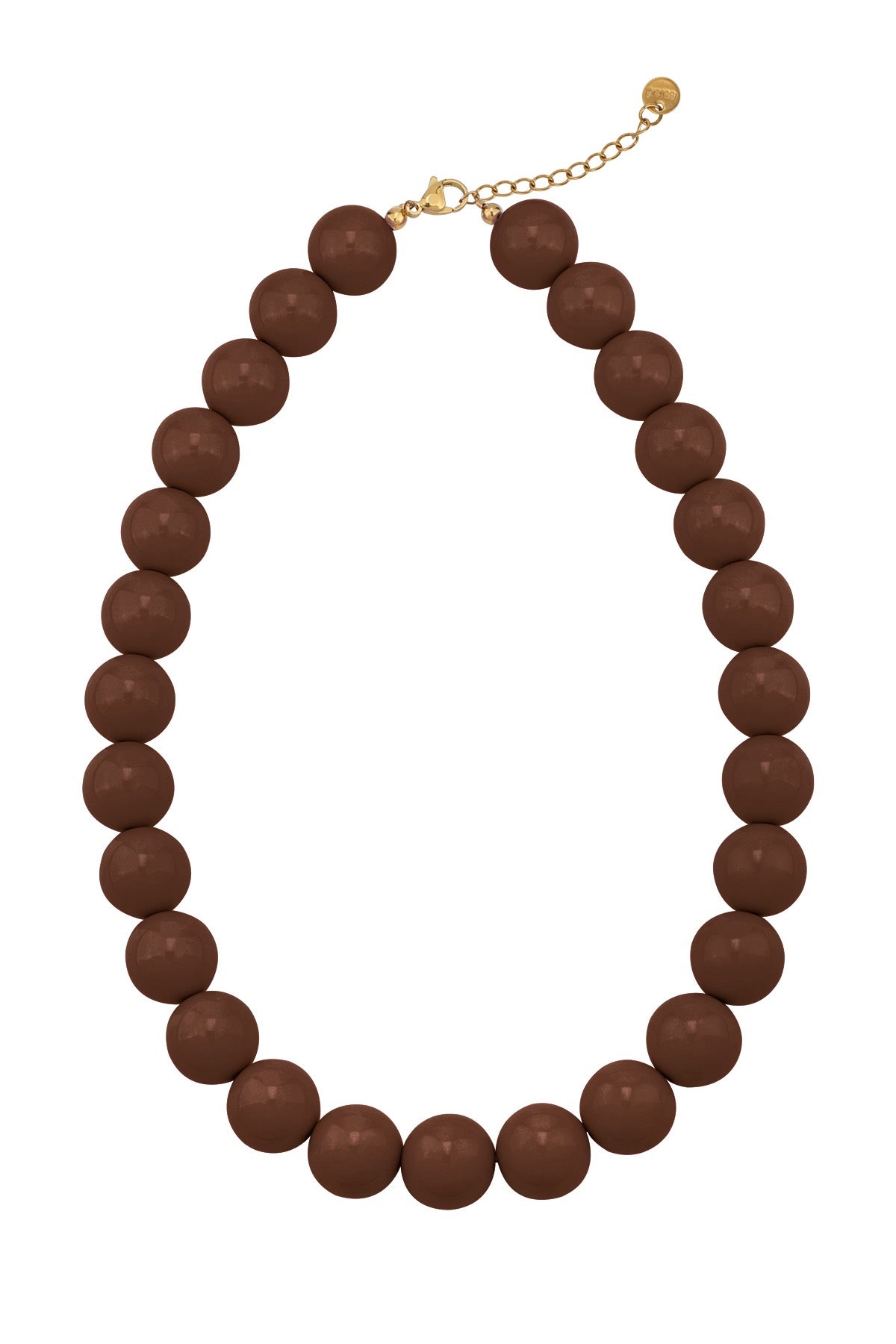 Bubbel kralen ketting - bruin