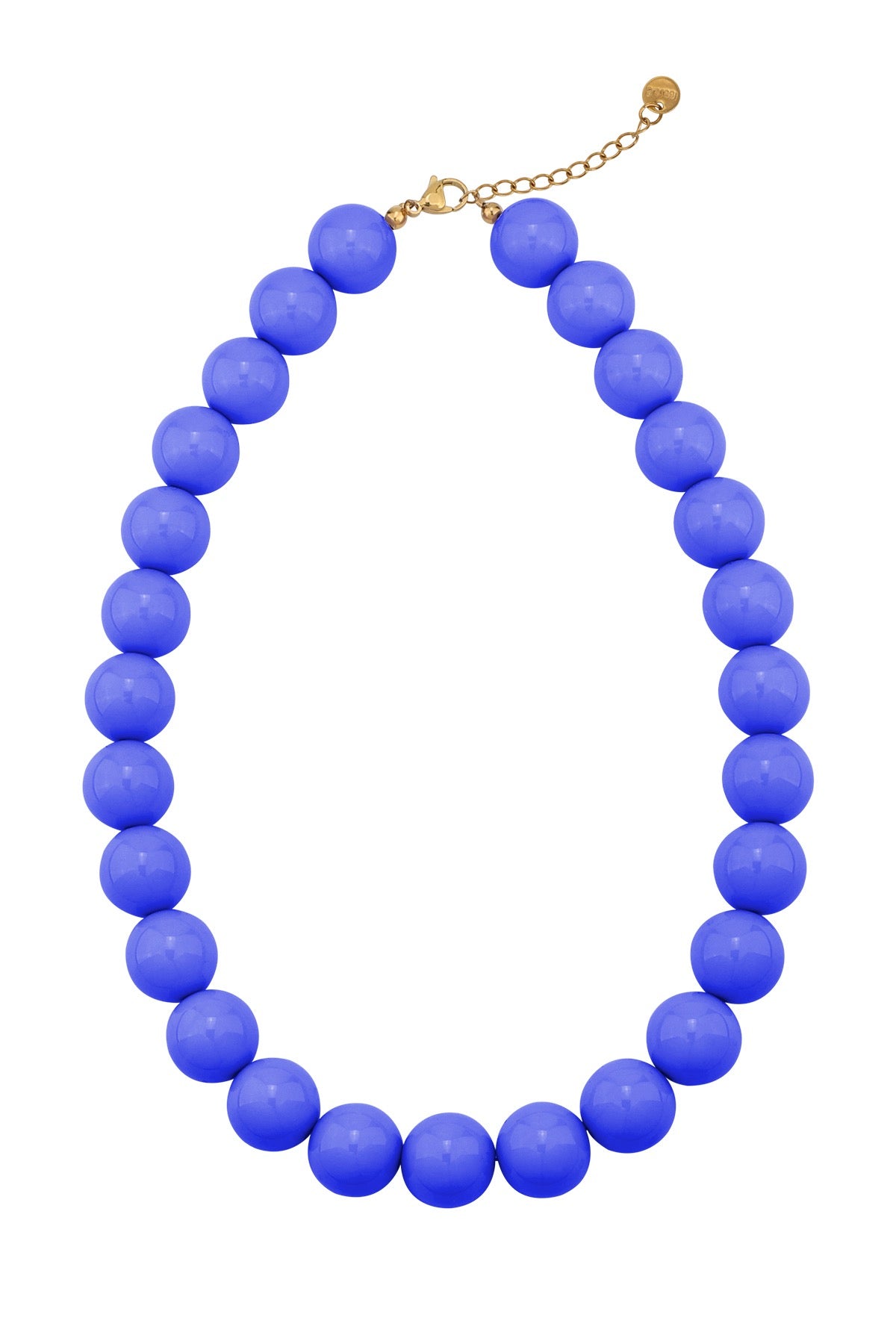 Bubbel kralen ketting big - cobalt