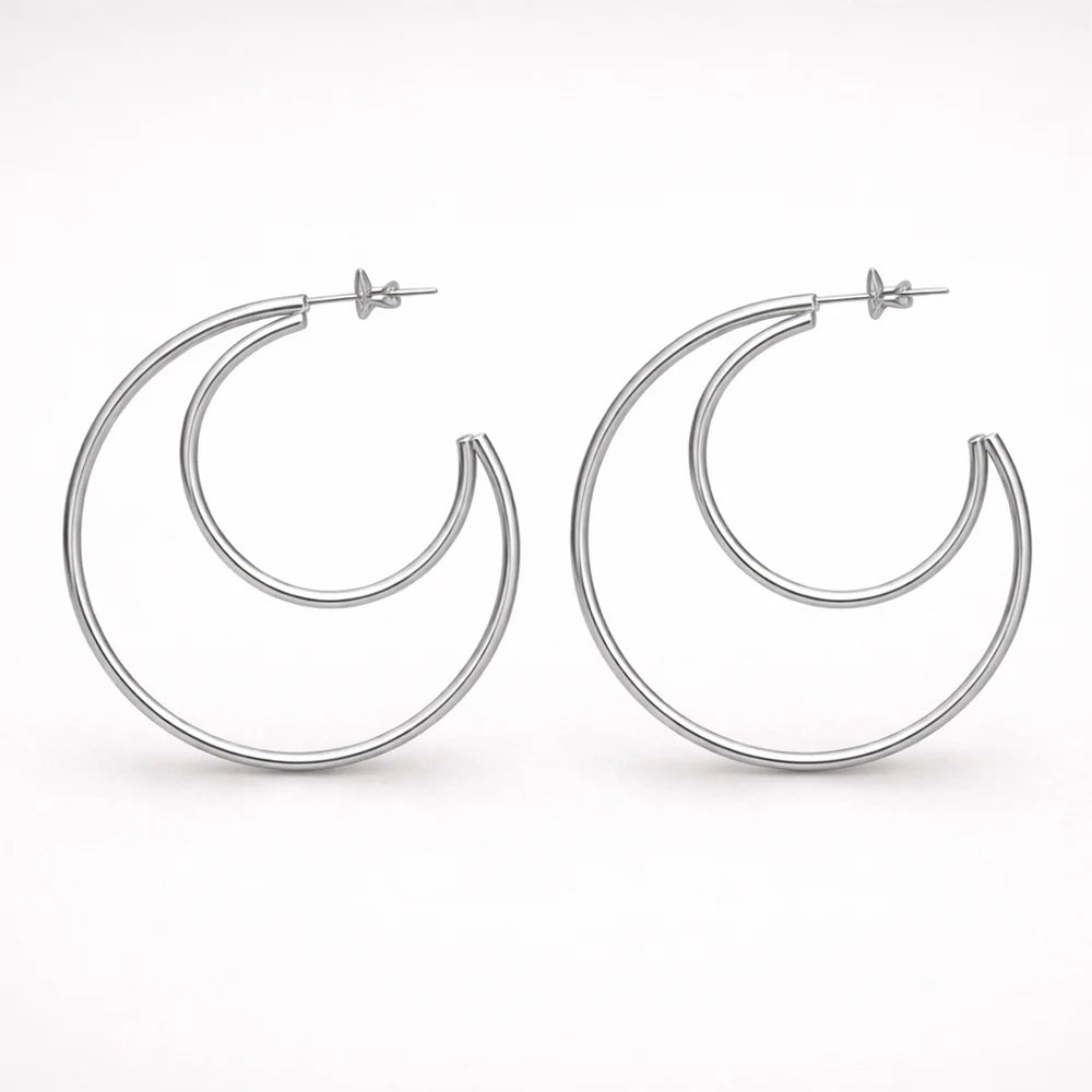 Double ring oorbellen