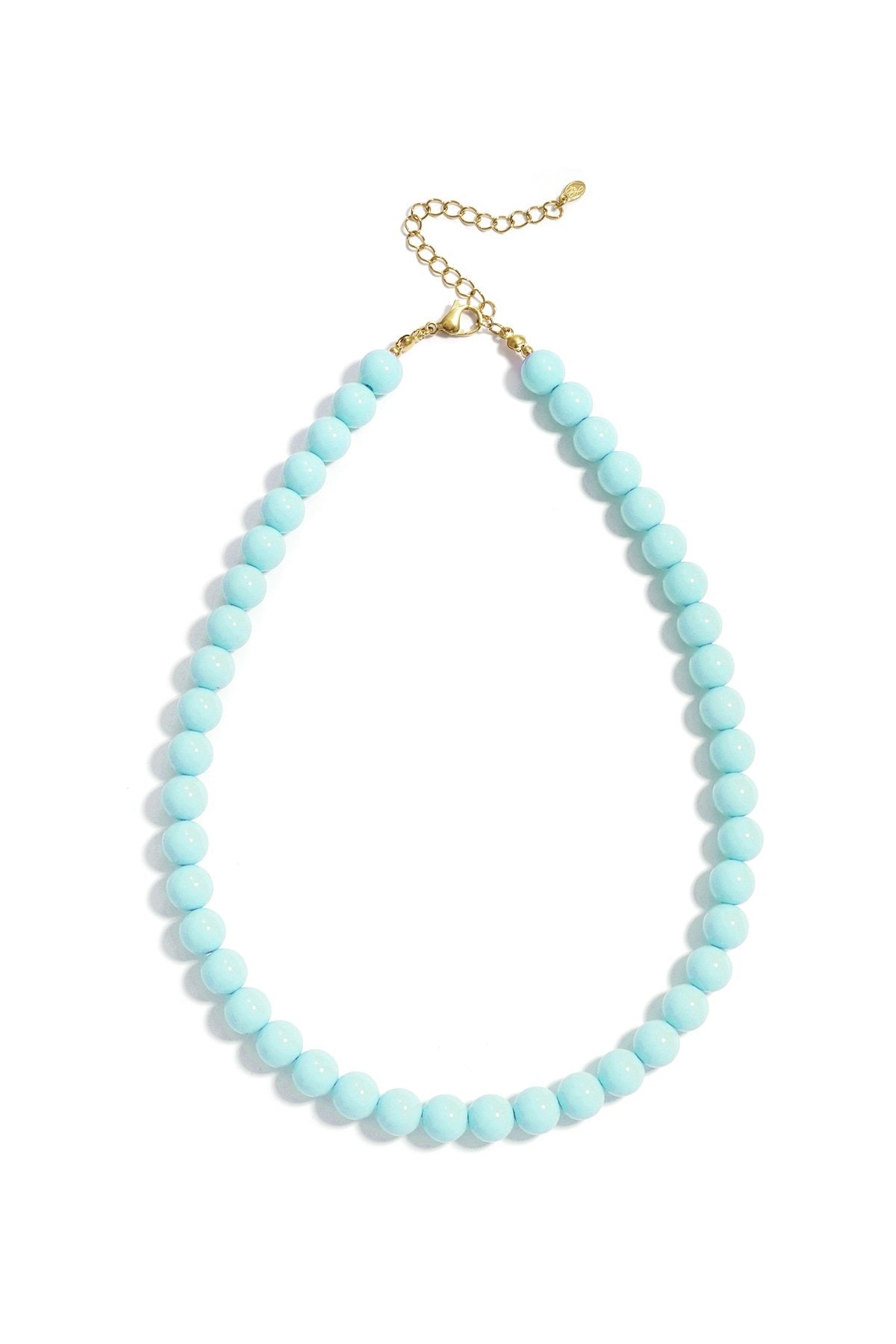 Bubbel kralen ketting - pastel blauw
