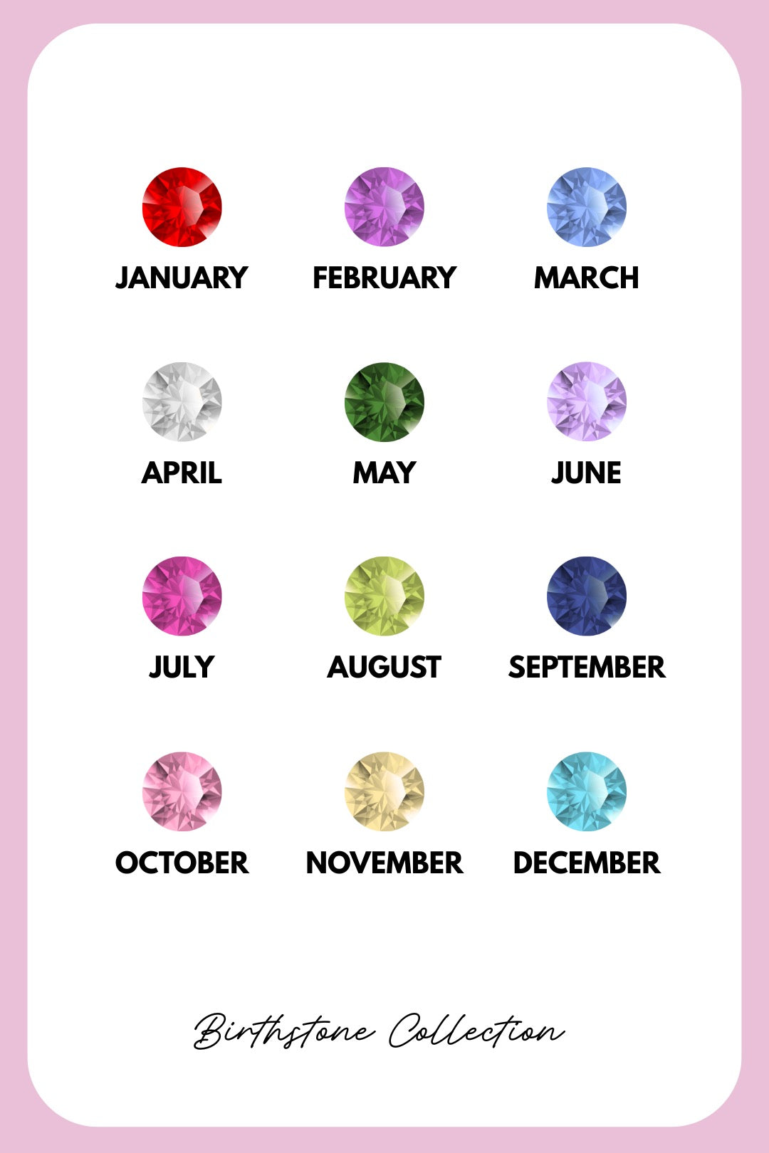 Birthstone oorbellen