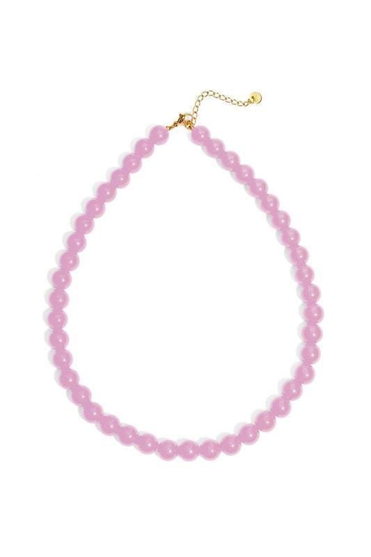 Mini bubbel kralen ketting - roze
