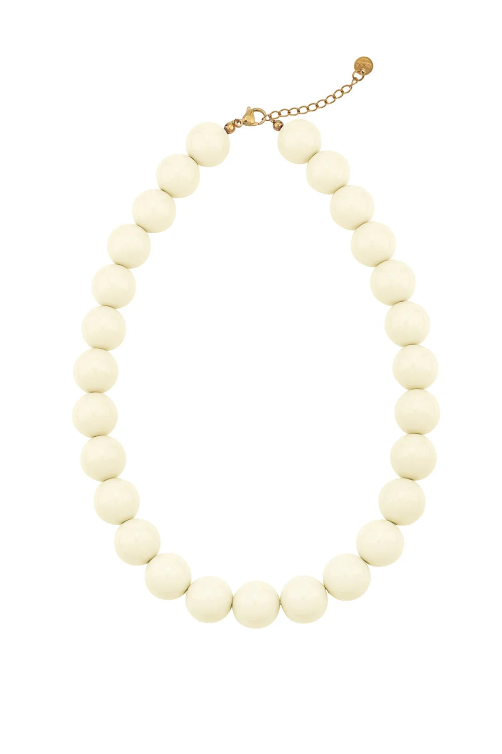 Bubbel kralen ketting big -  wit