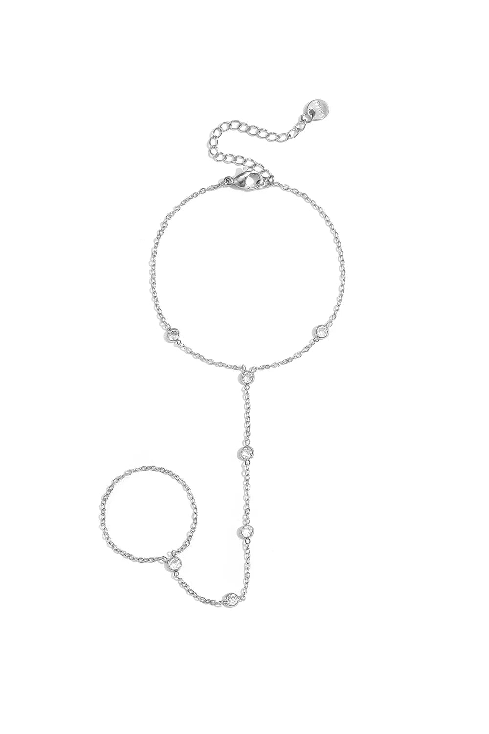 Hand chain diamant - zilver