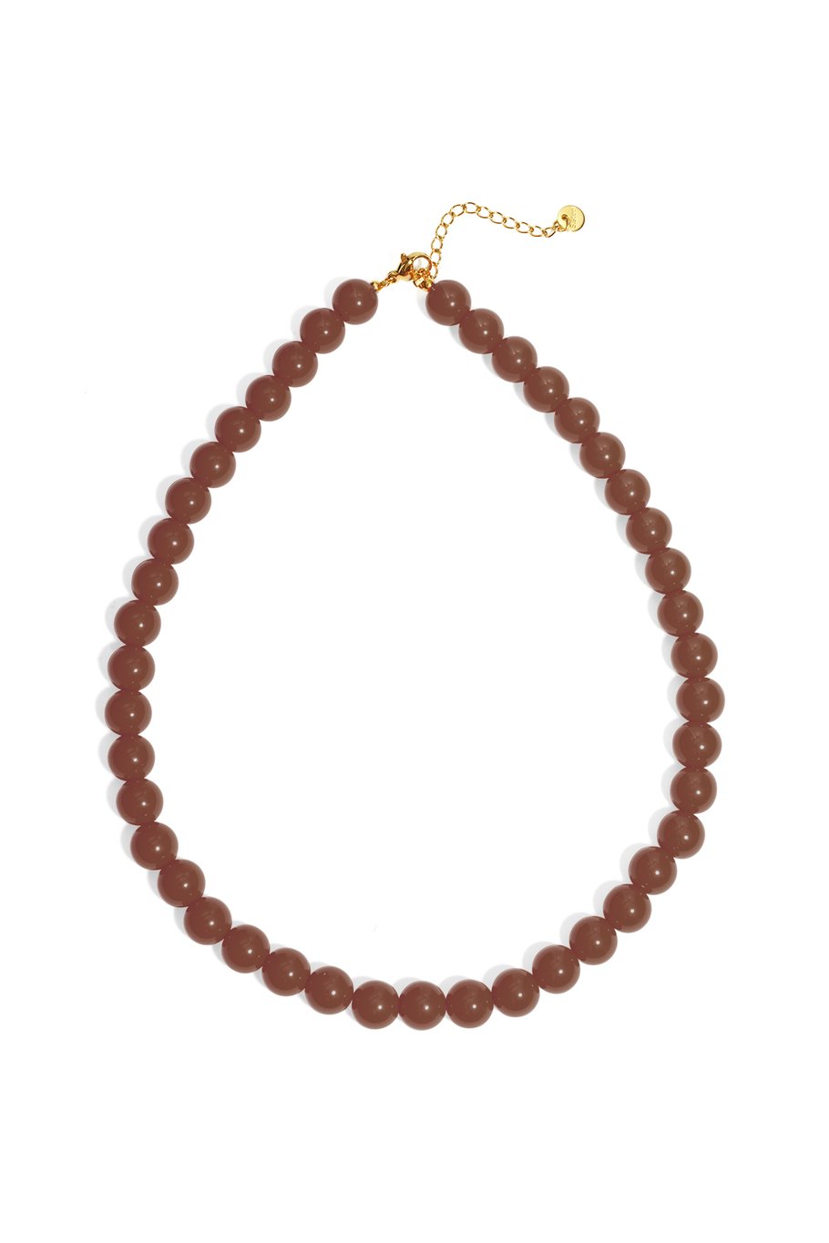 Mini bubbel kralen ketting - bruin