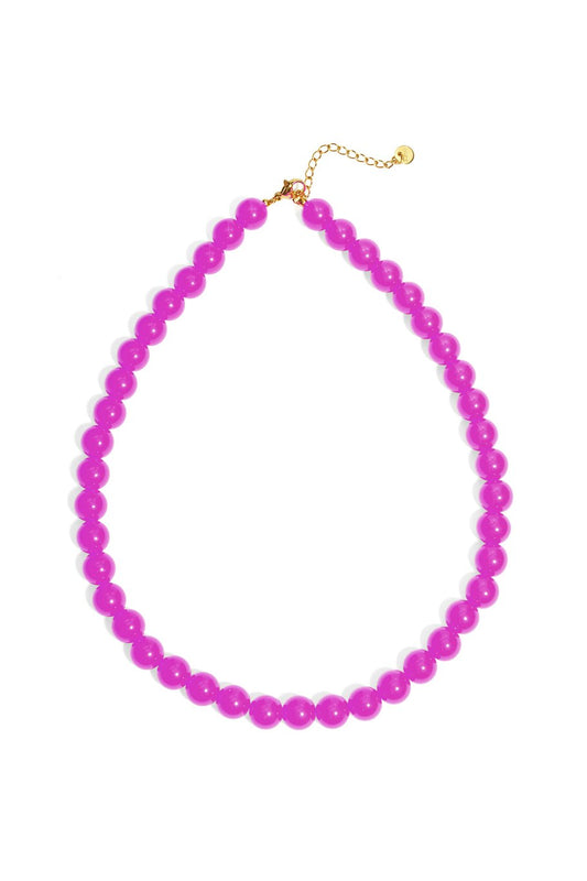 Mini bubbel kralen ketting - violet