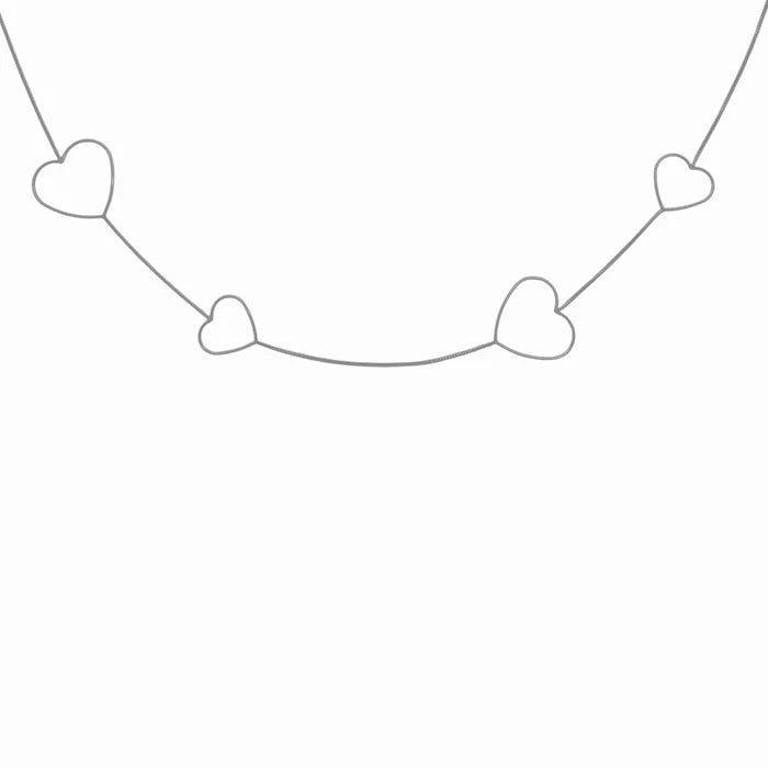 Open hart lange ketting