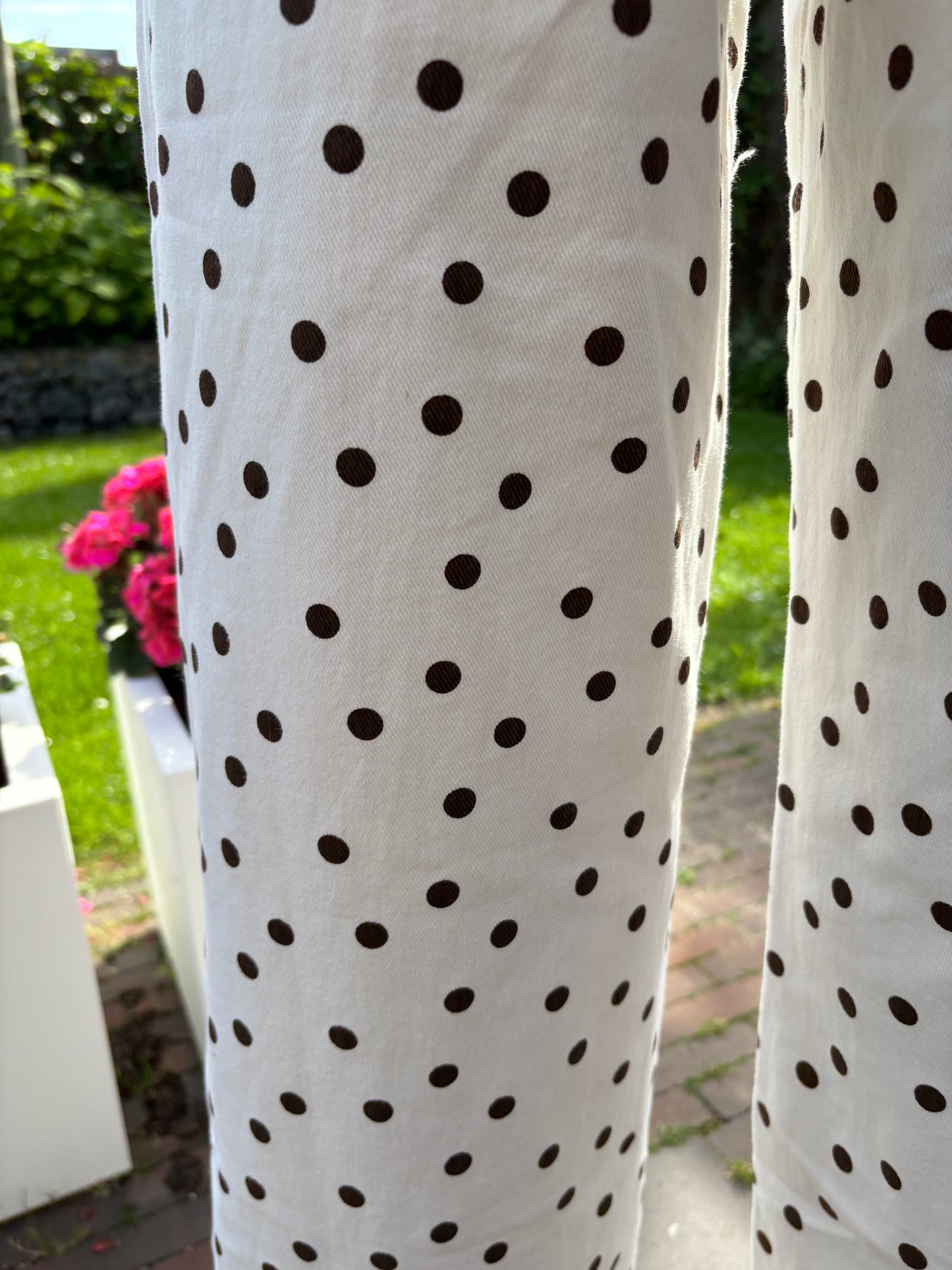 Pippa dots wide leg jeans