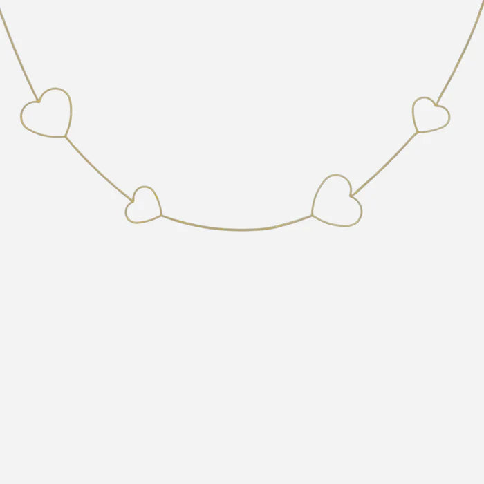 Open hart lange ketting