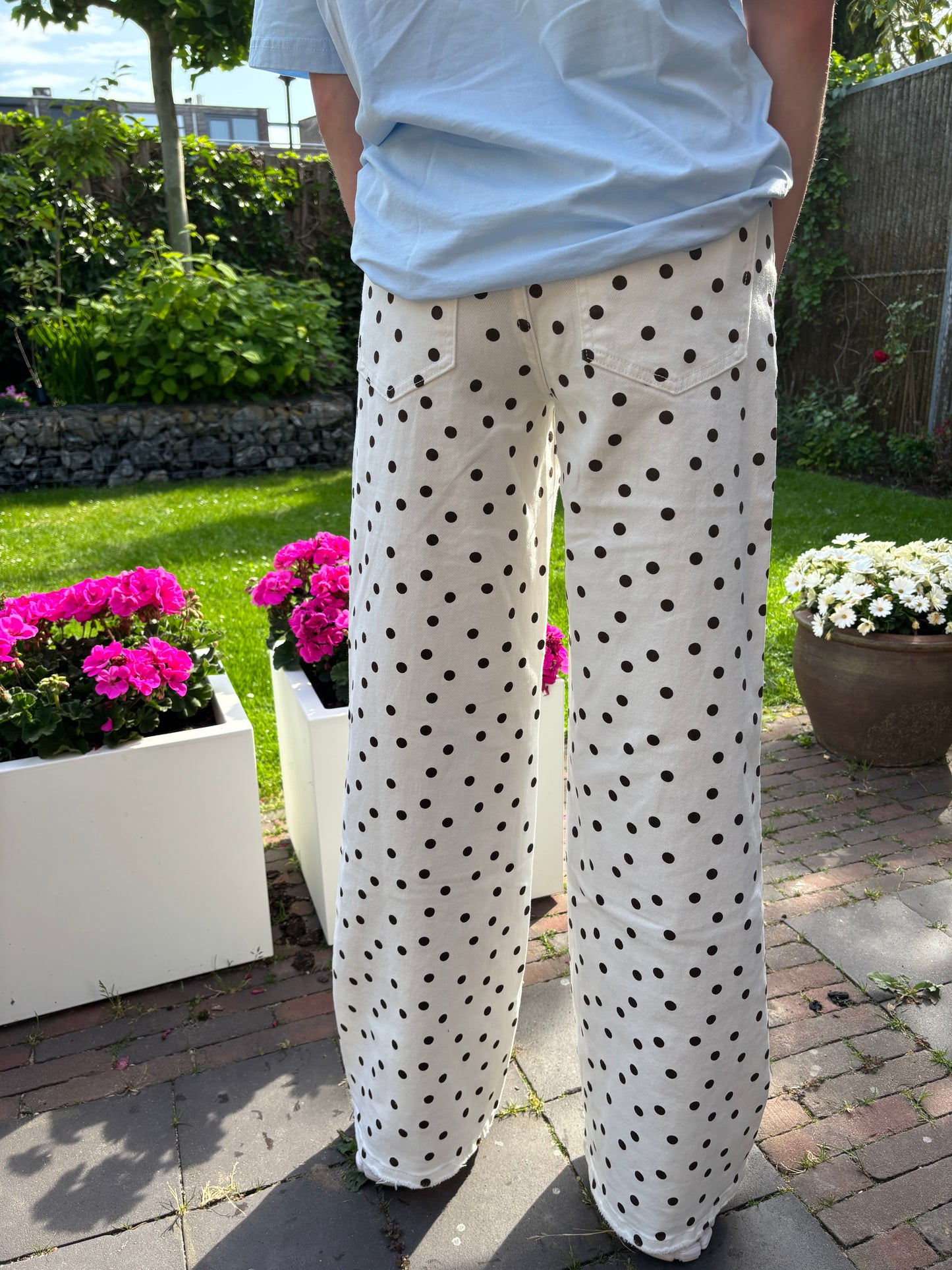Pippa dots wide leg jeans