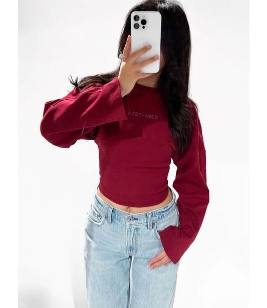 Redefined top - bordeaux