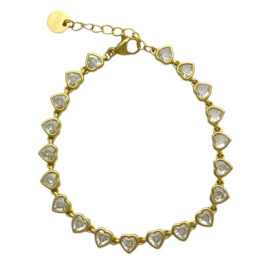 Diamant hart armbandje