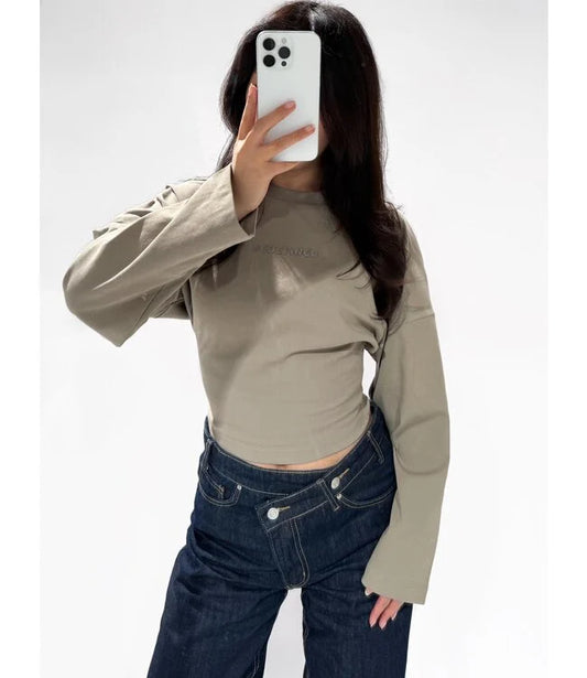 Redefined top - taupe