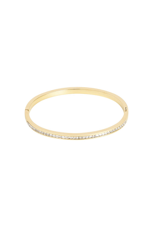 Dunne steentjes bangle