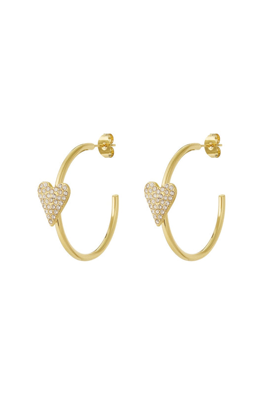 Glitter hart hoops