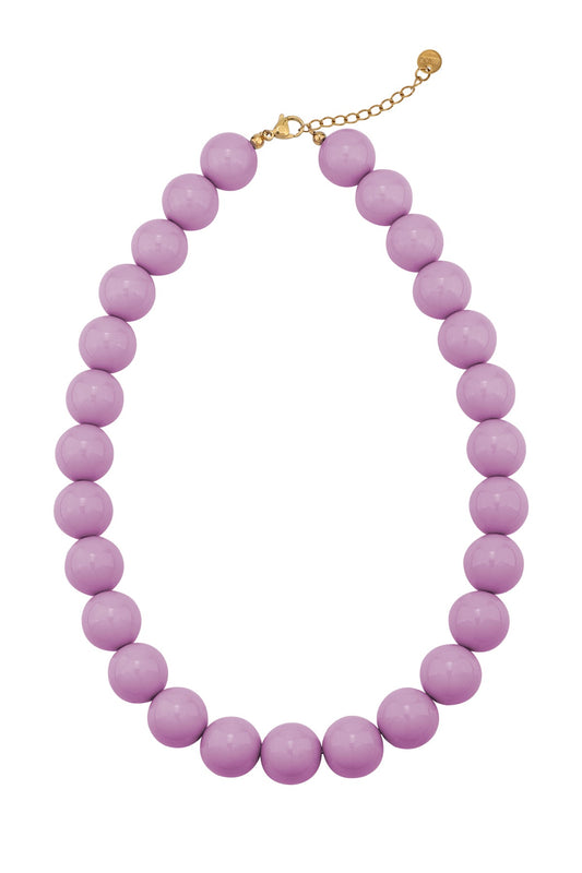 Bubbel kralen ketting - oud roze