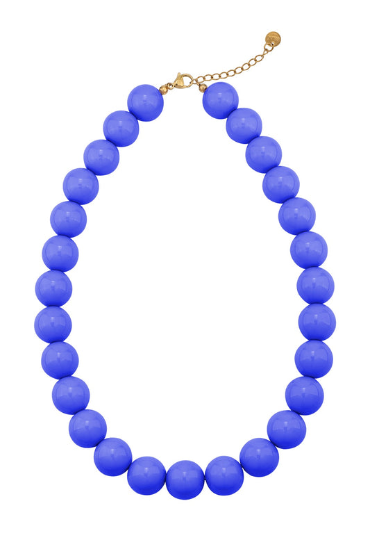 Bubbel kralen ketting big - cobalt