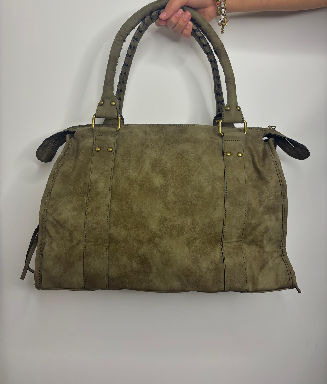 Retro tas groot - army groen