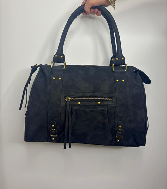 Retro tas groot - zwart