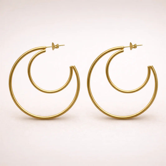 Double ring oorbellen