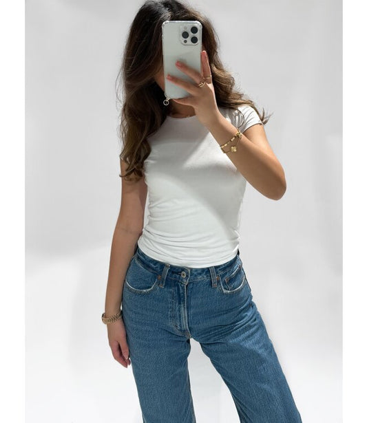Liv top korte mouw - wit