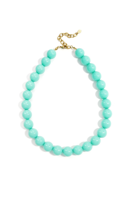 Bubbel kralen ketting big - zee groen