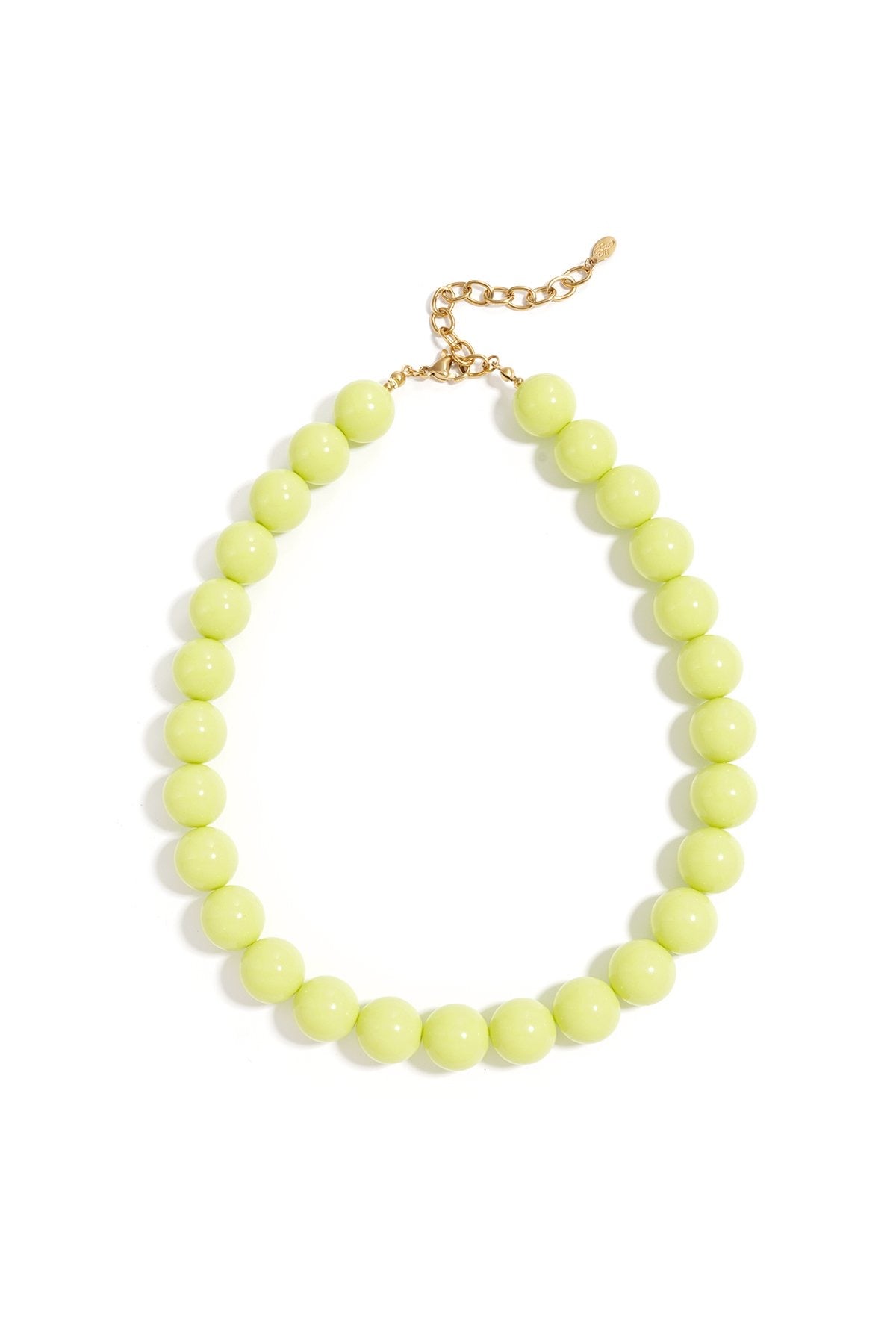 Bubbel kralen ketting big - pastel geel