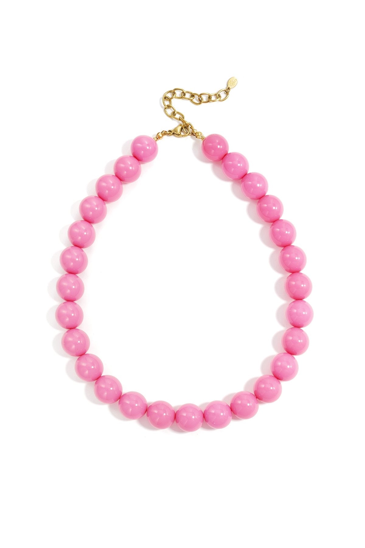 Bubbel kralen ketting big - fel roze