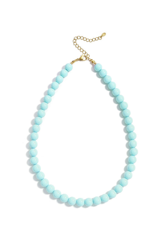 Bubbel kralen ketting - pastel blauw