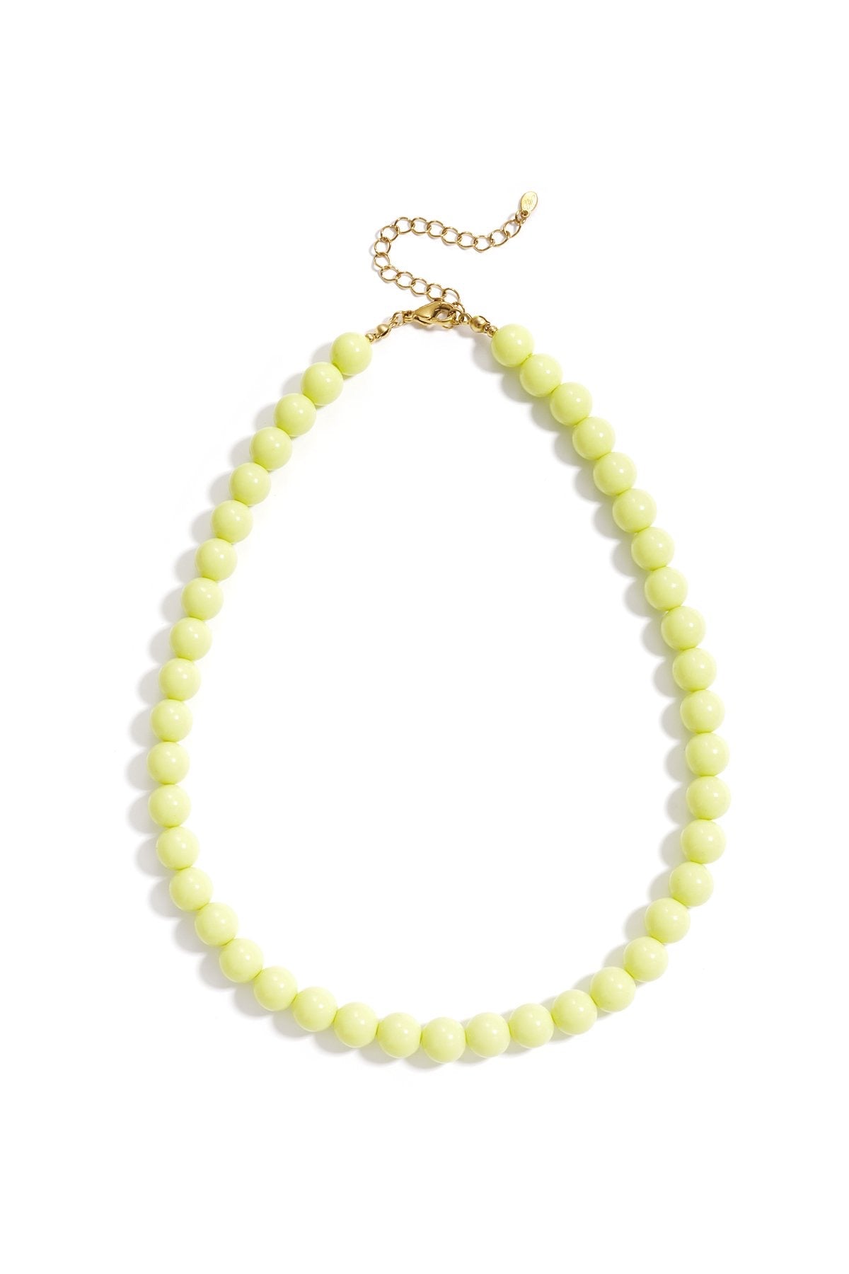 Bubbel kralen ketting - pastel geel