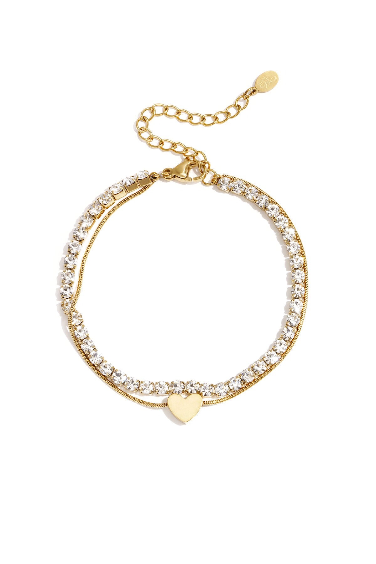 Glitter basic armbandje - goud