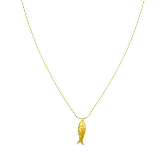 Lange ketting met vis