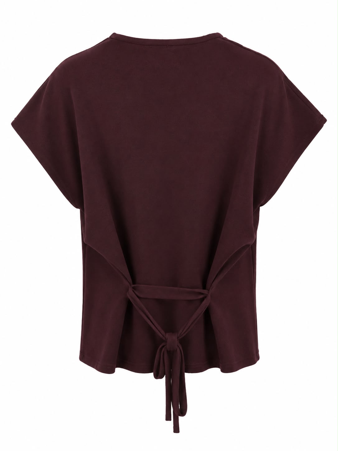 Bordeaux back bow top