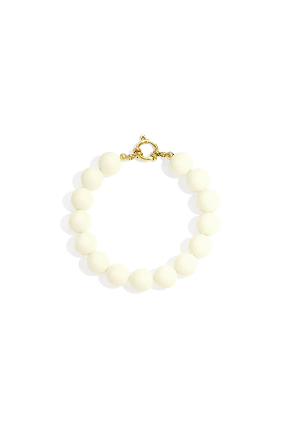 Bubbel kralen armbandje met slot  - wit