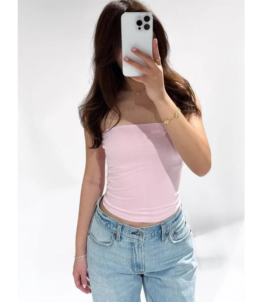 Tara tube top - roze